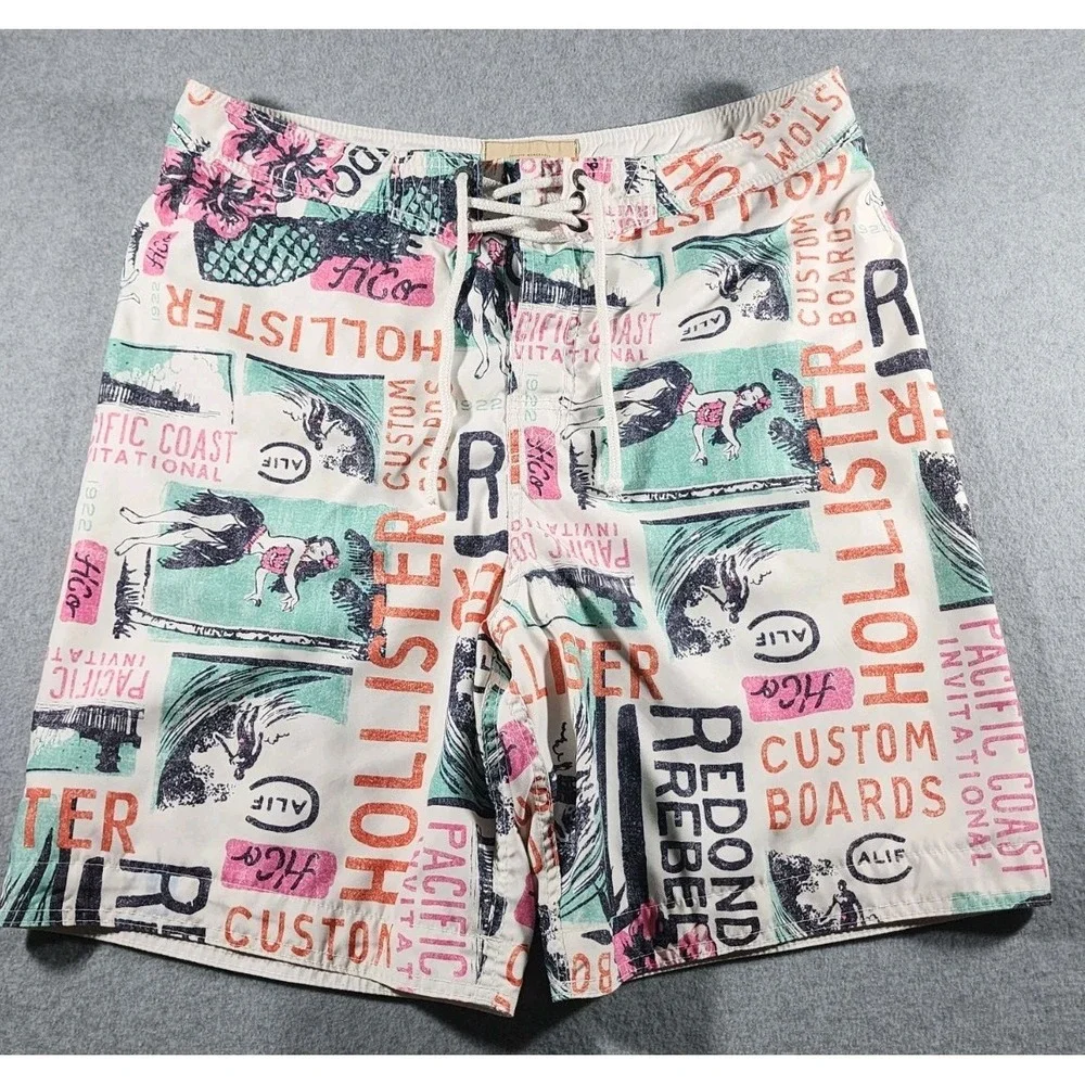 Hollister Men's Swim Trunks Board Shorts, Size XL, 9
